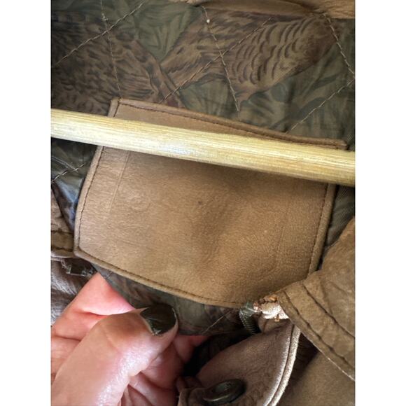 St. John's Bay Vintage Classic Suede Bomber Jacket, Size Large - Picture 6 of 7